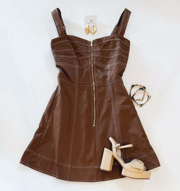 Coffee Bean Sweetheart Dress
