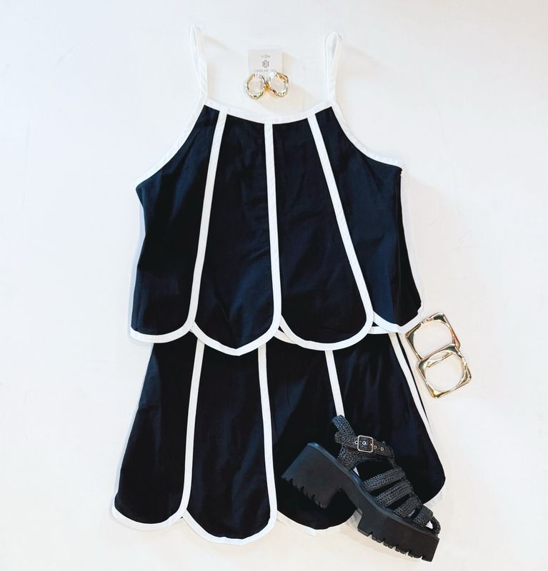Seriously Scalloped Skort Set