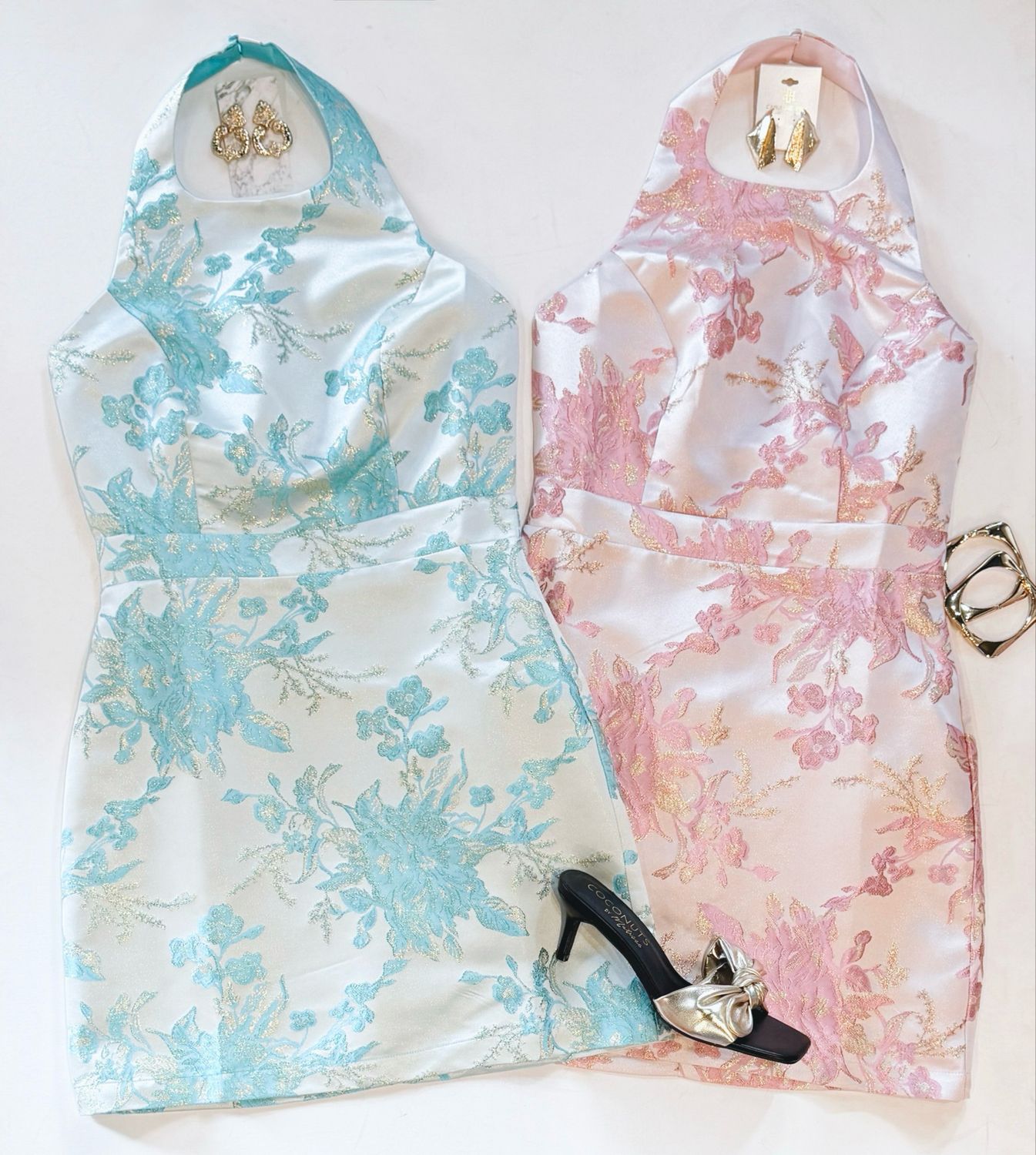 Pink Shimmer Cocktail Halter