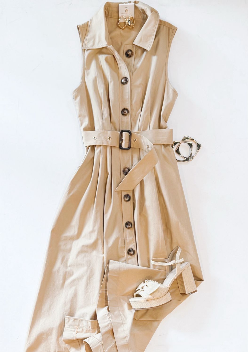 London Calling Belted Midi