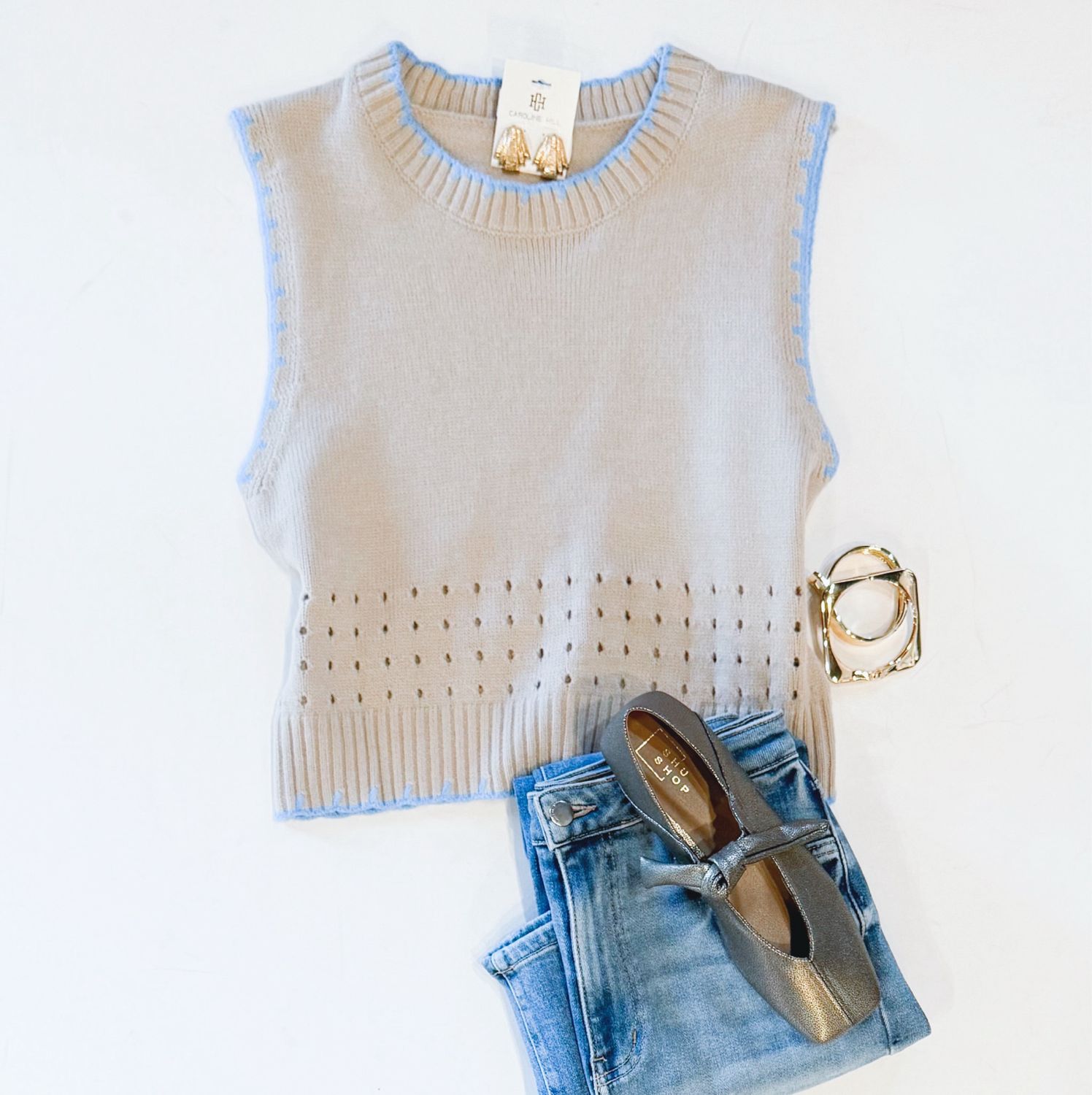 Totally Tan Knit Vest