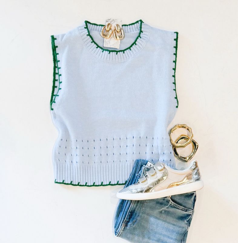 Blue Sky Knit Vest