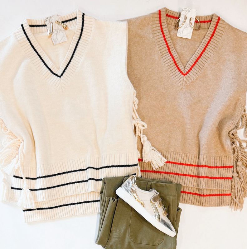 Tegan Tassel Vest (Caramel)