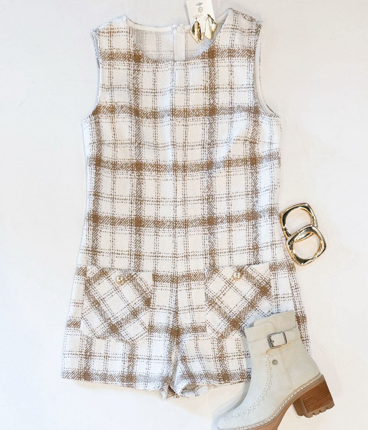 So Classic Tweed Romper