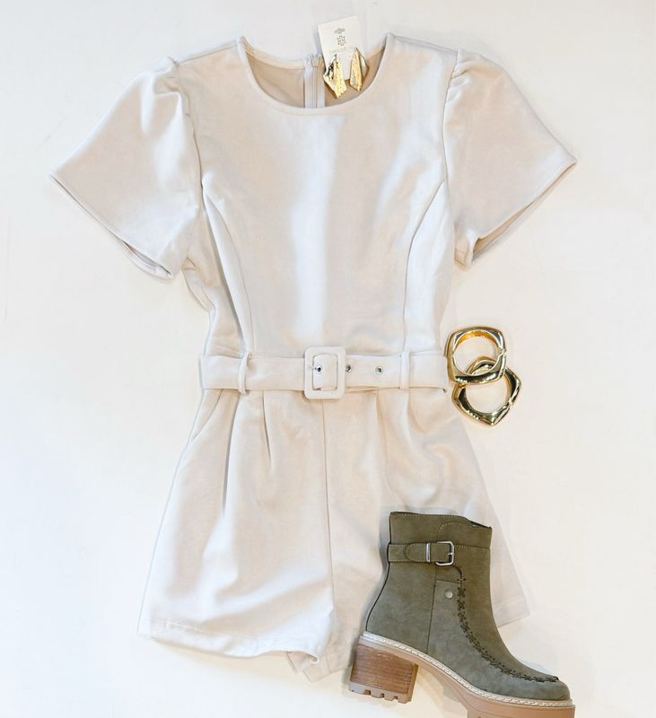 Suede Sideline Romper