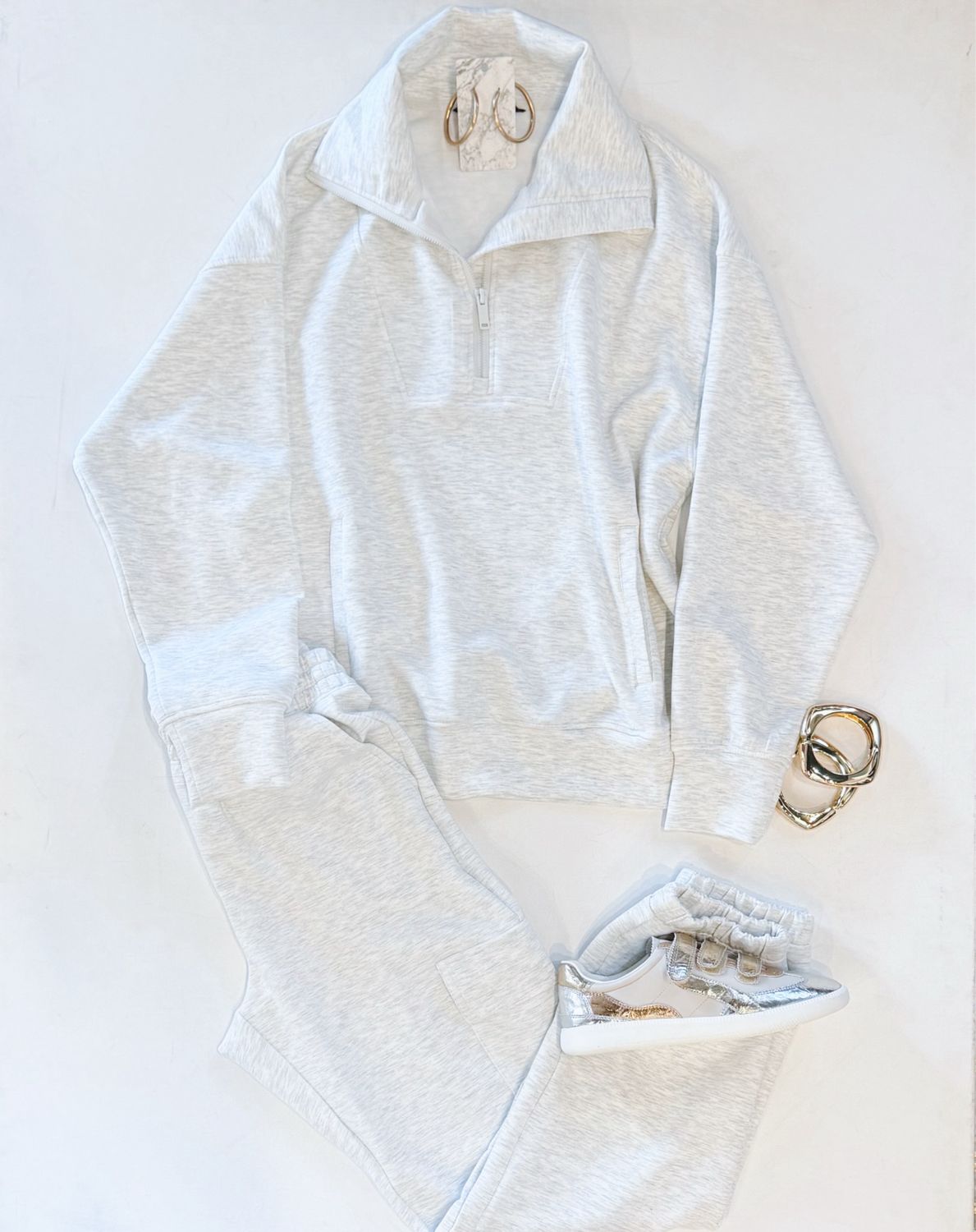 Heather Cargo Jogger Set