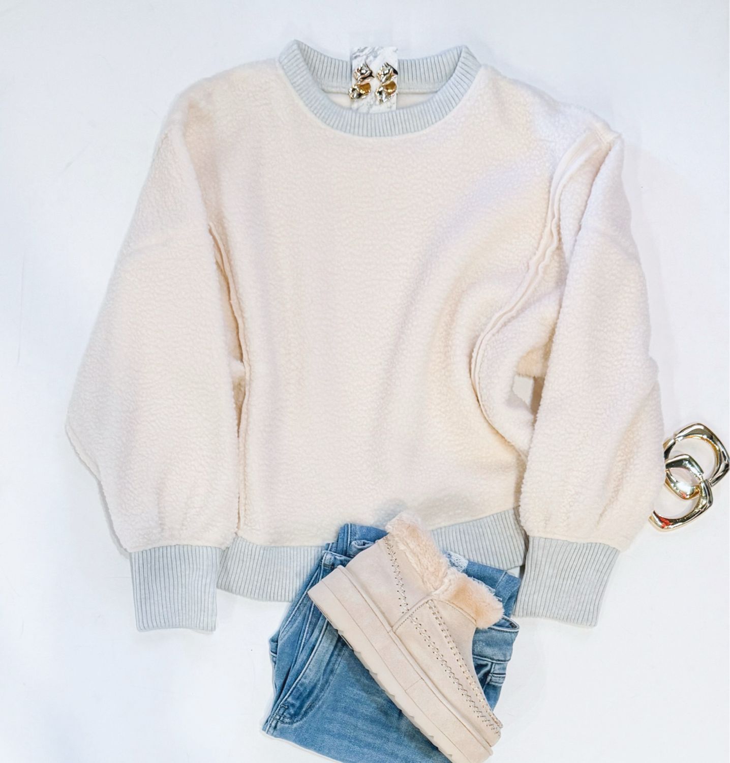 Warm And Cozy Sherpa Sweatshirt