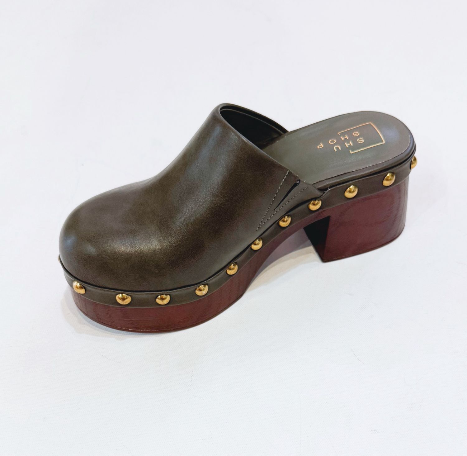 Nora Deep Olive Clog