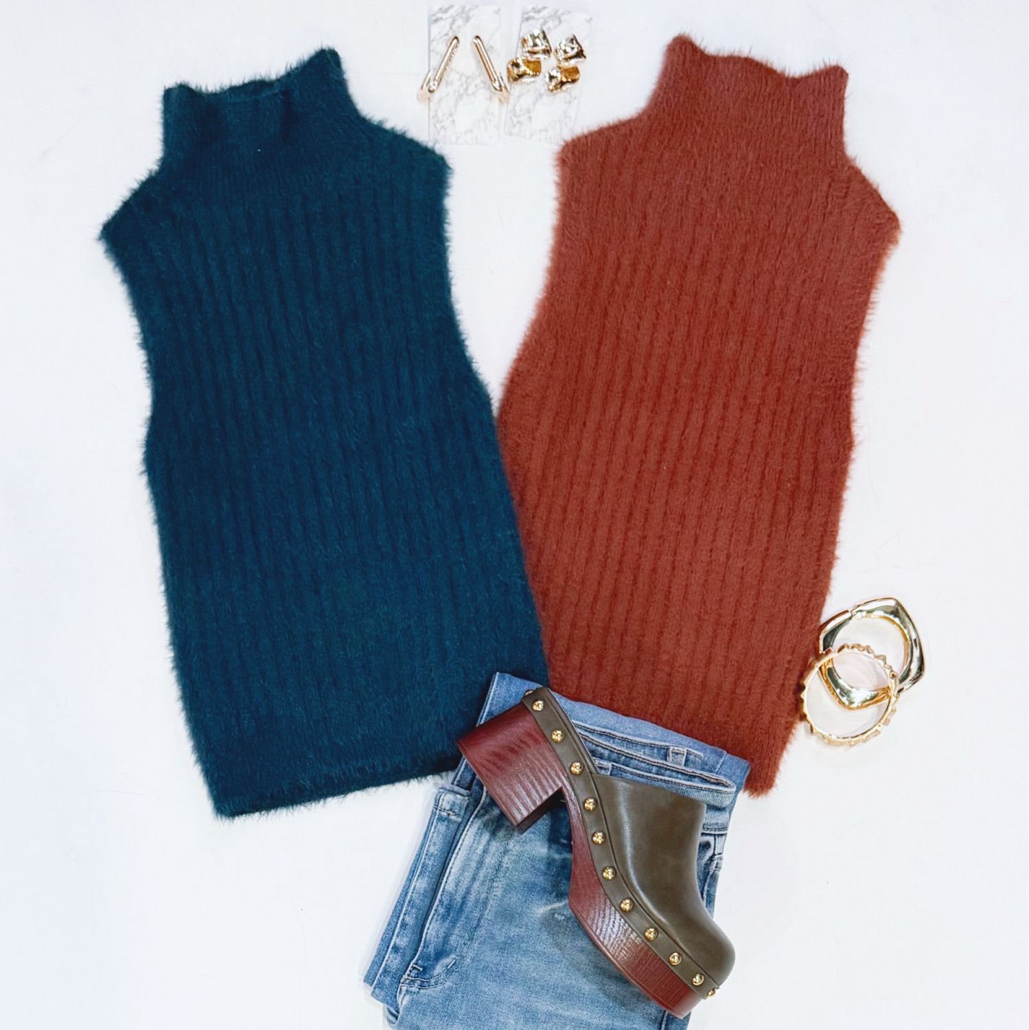 Fuzzy Wuzzy Turtleneck (Chestnut)