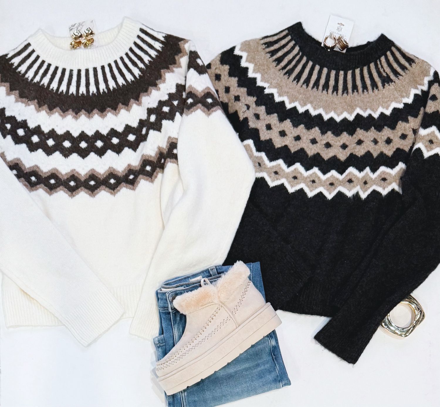 Aspen Holiday Sweater (Cream)