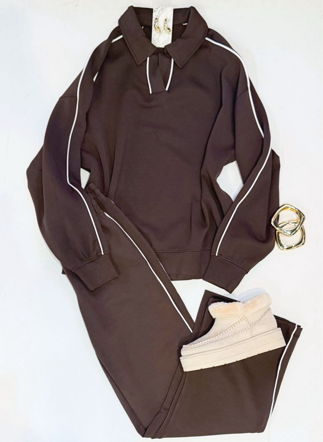 Espresso Polo Lounge Set