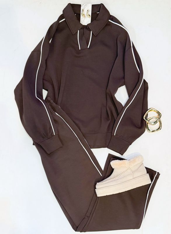 Espresso Polo Lounge Set
