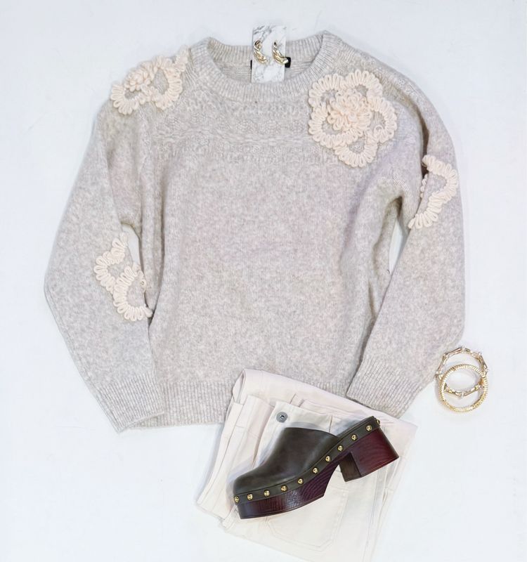 Floral Pop Winter Sweater