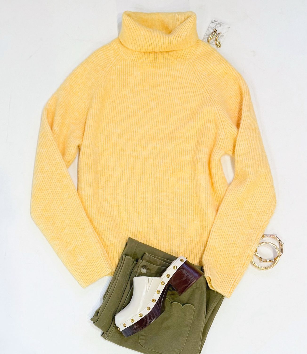 Custard Cozy Turtleneck Sweater