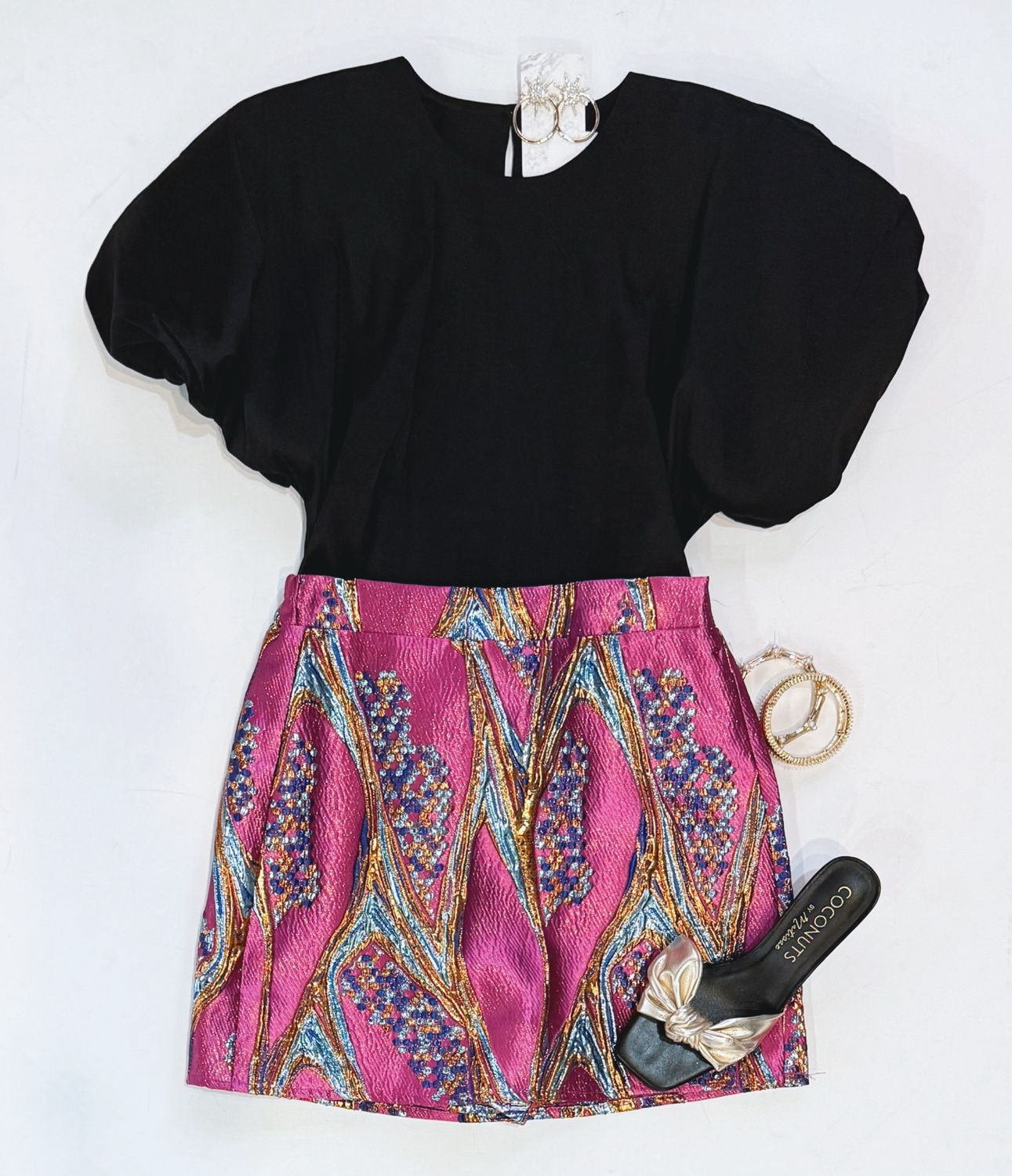 Confetti Brocade Skort