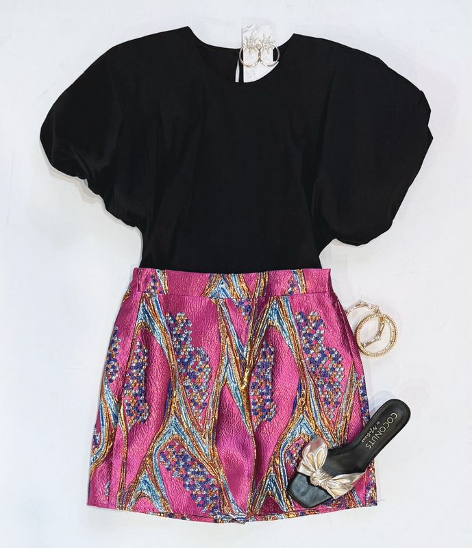 Confetti Brocade Skort