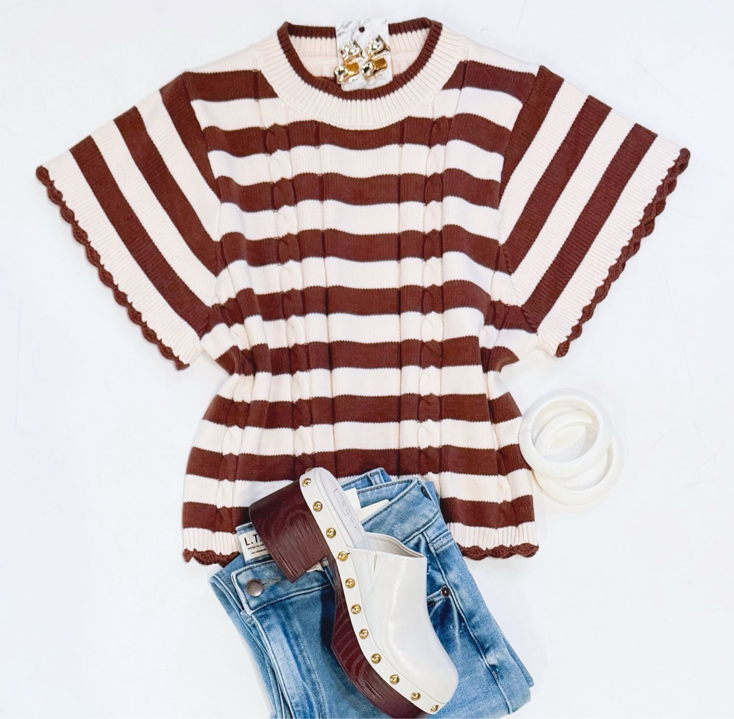 Chocoholic Scalloped Knit