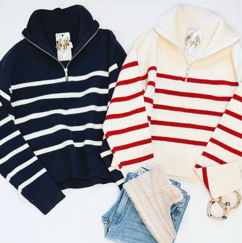 Sea Breeze Half Zip (Navy)