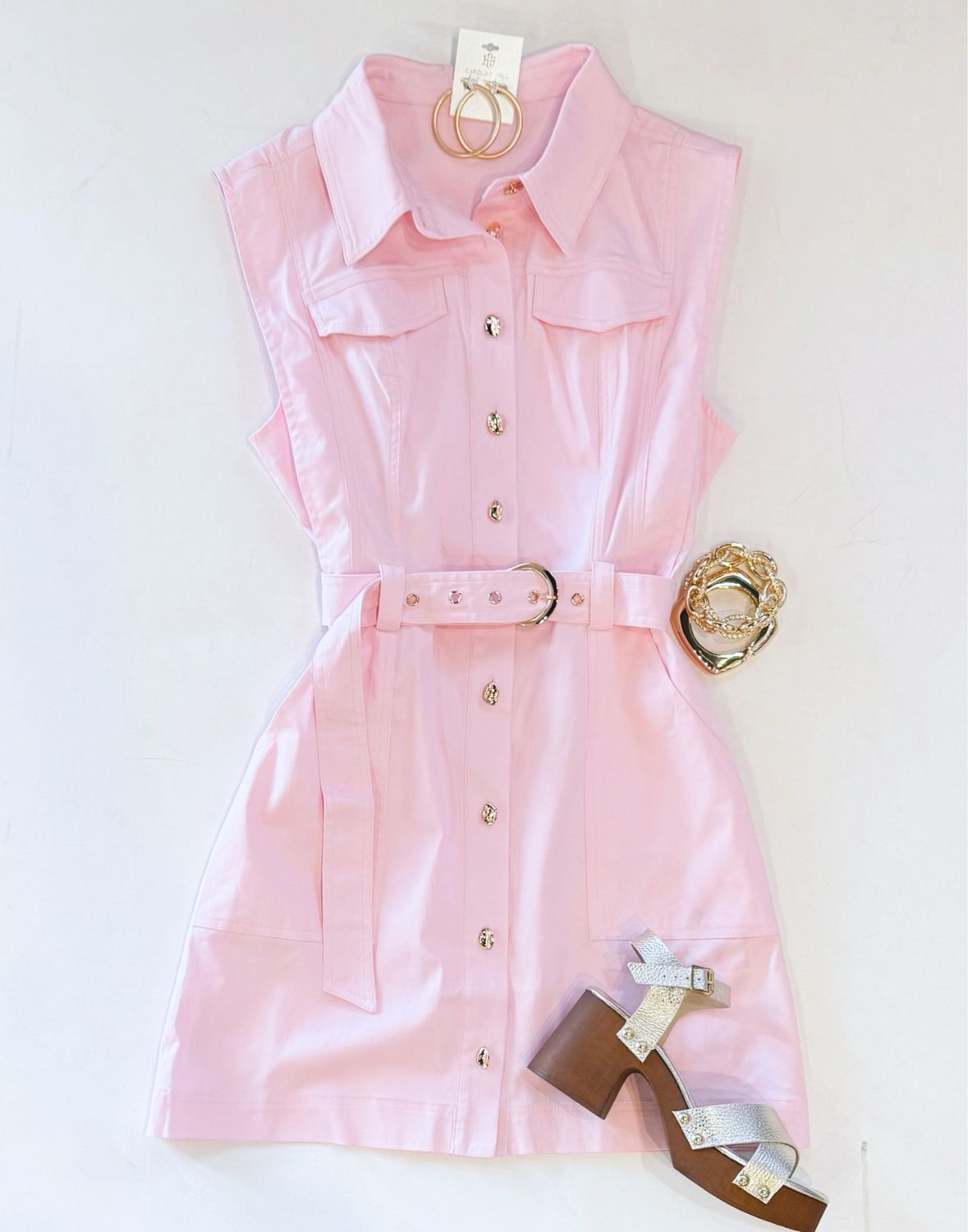Princess Pink Belted Dress