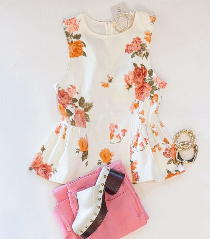 Wild Flower Peplum Top