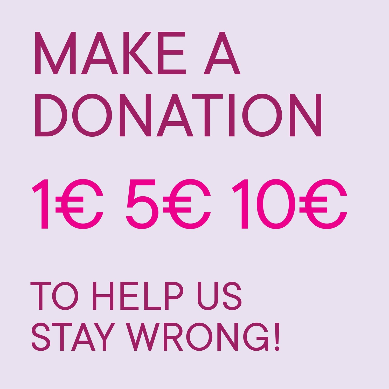 WRONG DONATION