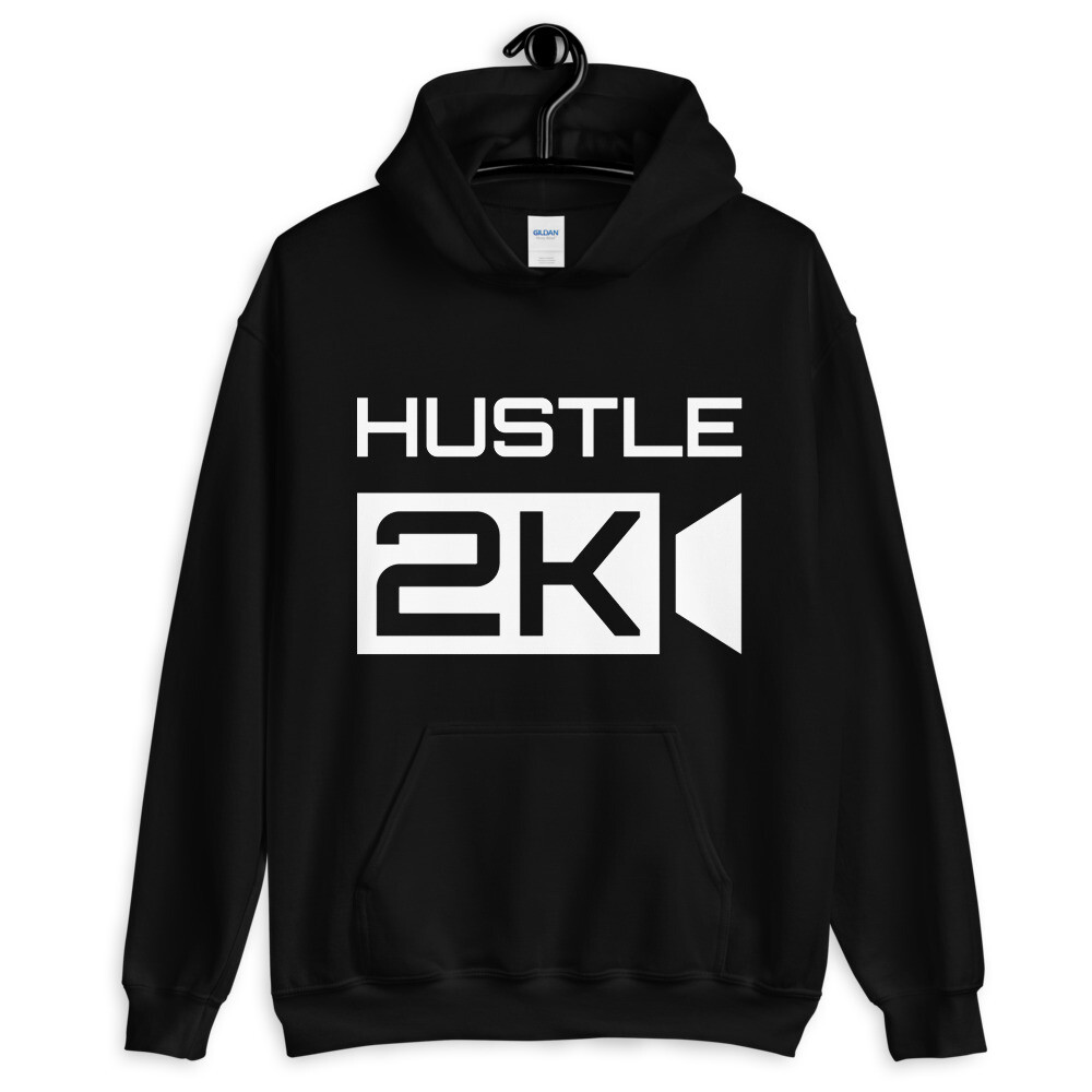 Hustle 2K White Square Logo Hooded Sweatshirt