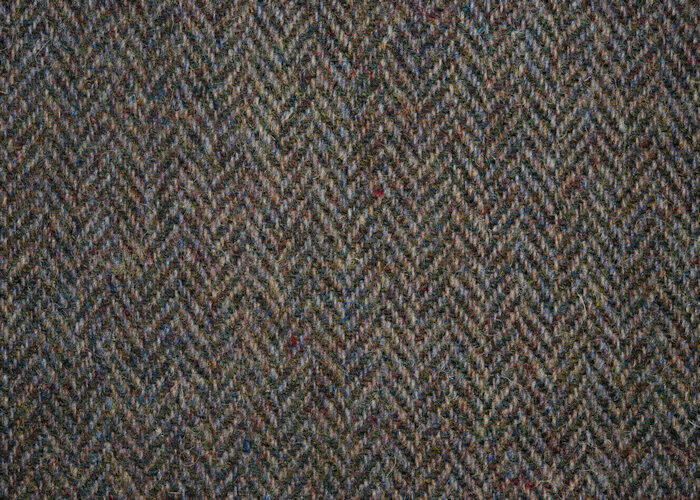 Harris Tweed | Blue/Brown Herringbone HB61
