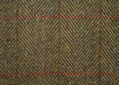 Harris Tweed Olive Green Herringbone HB67