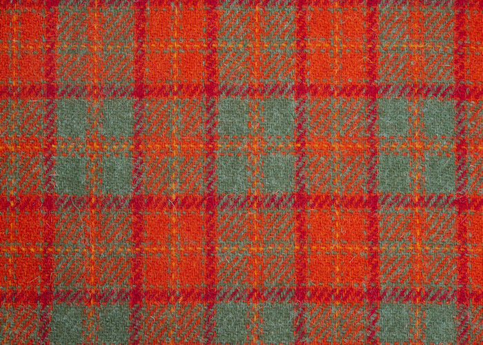 Harris Tweed | Orange/Green A083