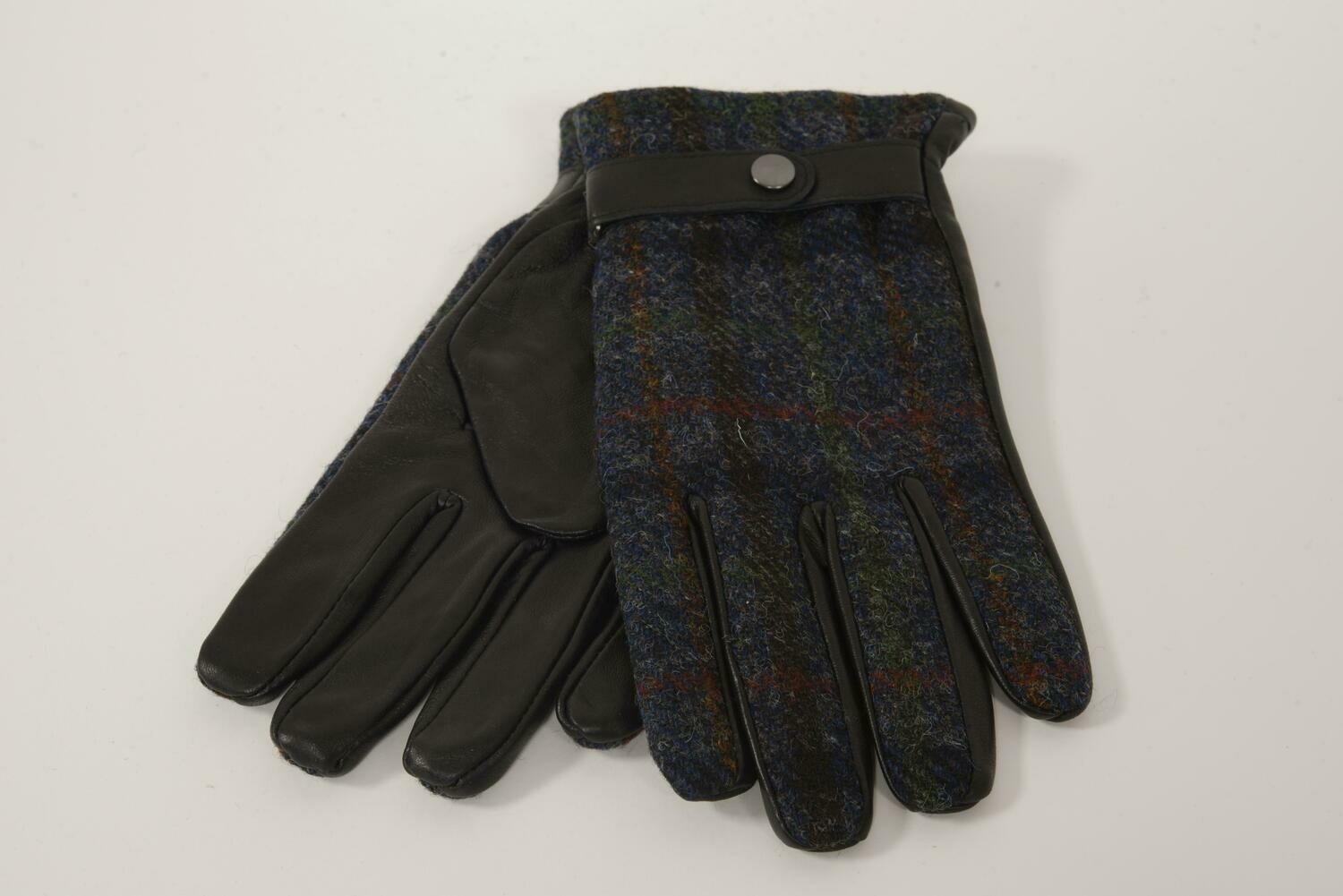 Harris Tweed Men's Gloves | Navy/Gray Multi (FW6010)