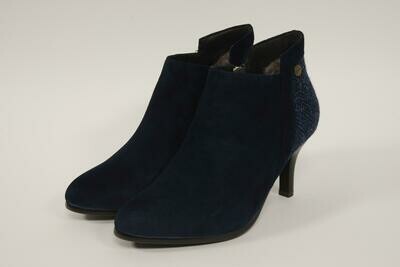 Harris Tweed Ankle Boots | Navy Herringbone