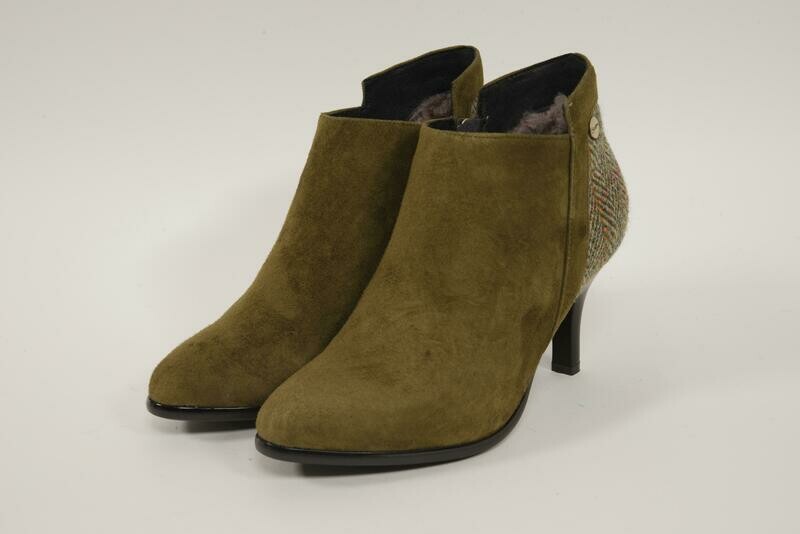 Ladies tweed ankle boots hotsell