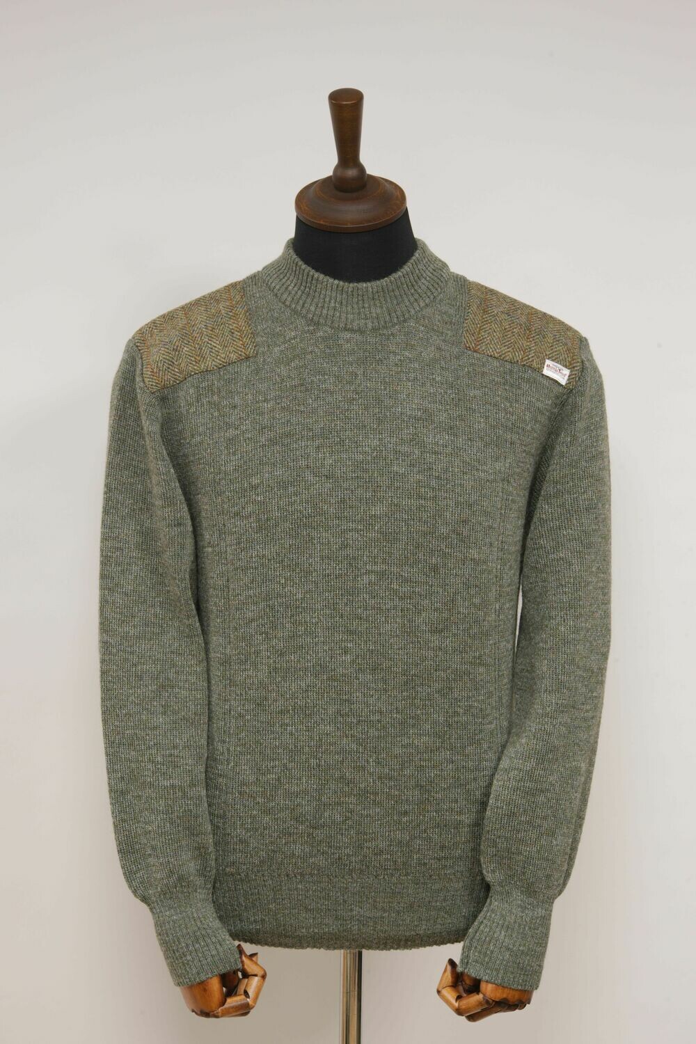 Drover Crew Neck Jumper | Sage Green