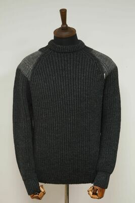 Gamekeeper Chunky Crew Neck Jumper | Charcoal (Grey Check)