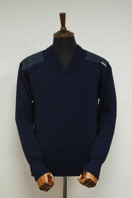 Drover V-Neck Jumper | Navy