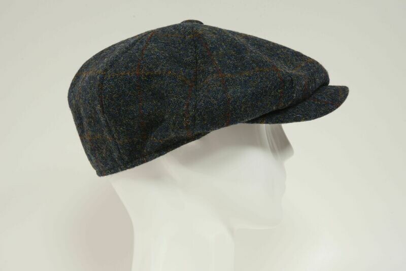 Harris Tweed 8 Piece Flat Cap | Blue Multi (FW2018)