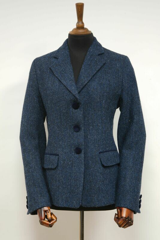 Harris Tweed Melanie Jacket | Navy Herringbone