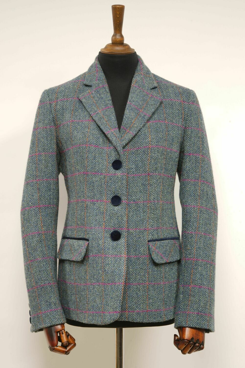 Harris Tweed Melanie Jacket | Turquoise Herringbone