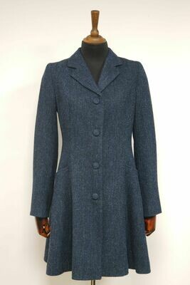 Harris Tweed Zoe Coat | Navy Herringbone