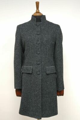 Harris Tweed Lucy Coat Plain Charcoal