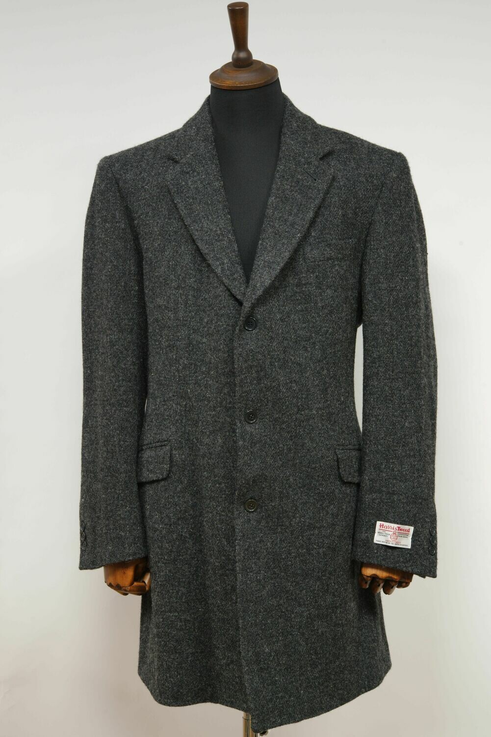 Harris Tweed Murdo Coat | Plain Grey