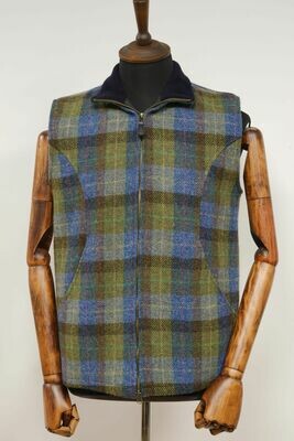 Harris Tweed Gilet | Denim Sage