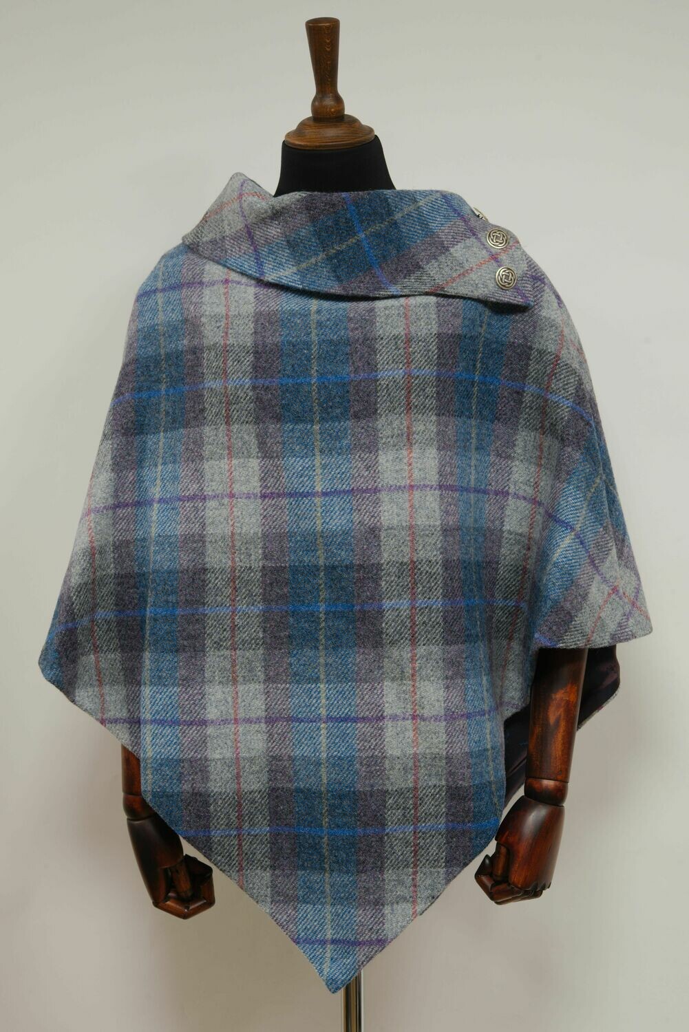 Harris Tweed Ladies Celtic Cape | Lavender Check
