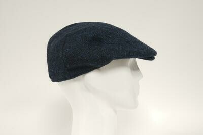 Harris Tweed Flat Cap | Navy Herringbone  HH