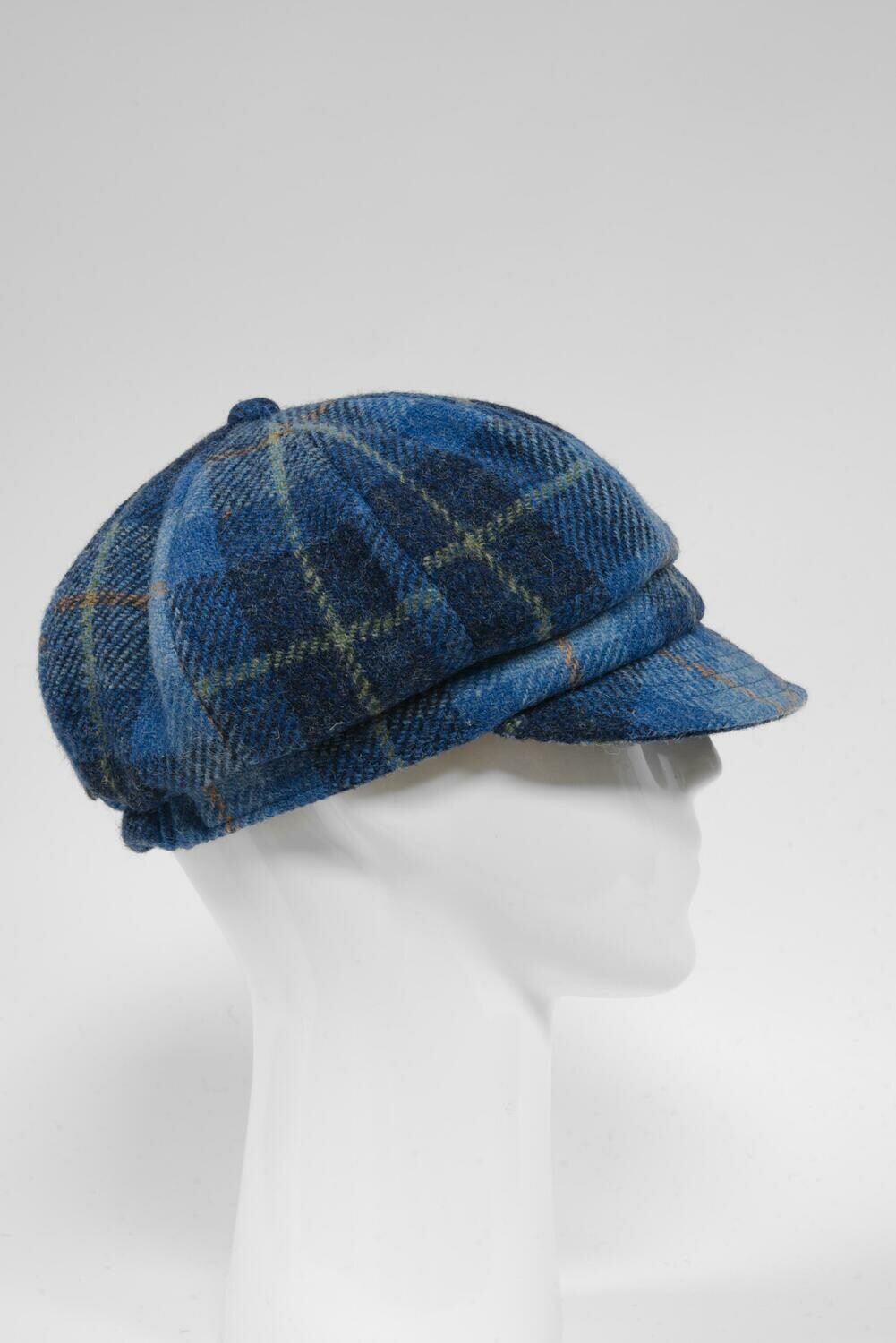 Harris Tweed Baker Boy Hat | Blue Pastels (HH)
