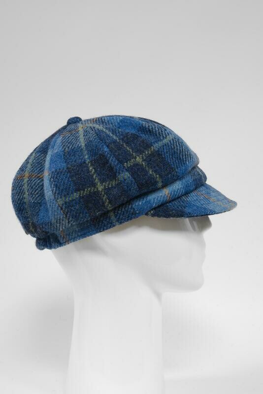 Harris Tweed Baker Boy Hat | Blue Pastels
