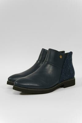 Harris Tweed Eilidh Boots | Navy Herringbone