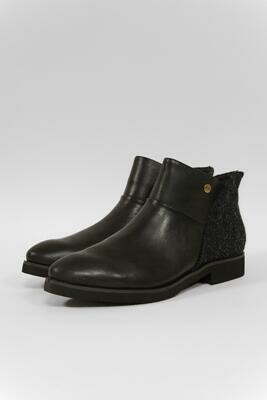Harris Tweed Eilidh Boots | Dark Charcoal Herringbone