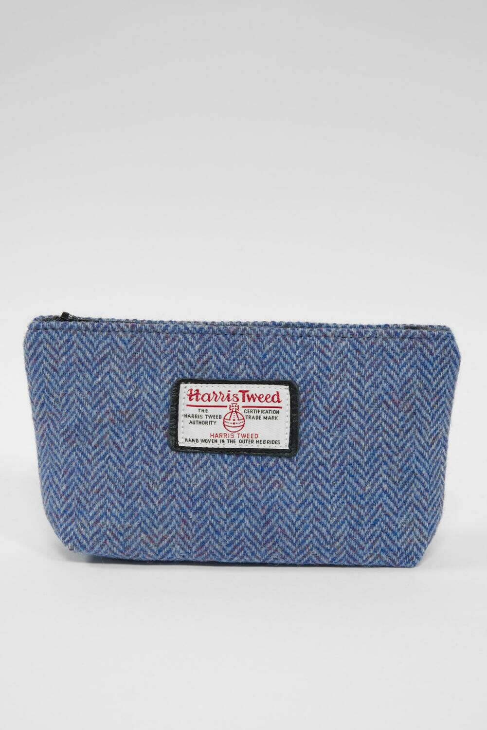 Harris Tweed Cosmetic Bag NHB4 (Black Leather) Harris Tweed Cosmetic Bag NHB4 (Black