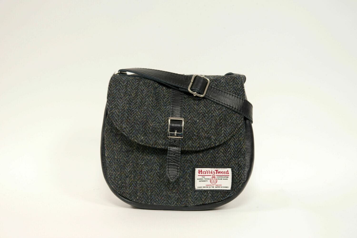 Harris Tweed Catriona Bag | HB85 (Black Leather)